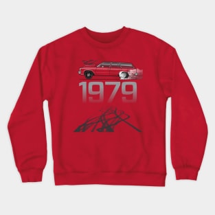 1979 multi Color Wagon Crewneck Sweatshirt